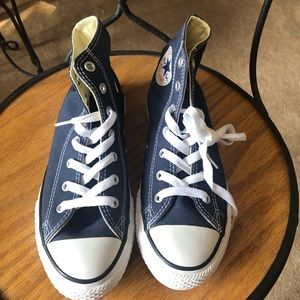 Navy Blue High Top Converse Size 2.5Y